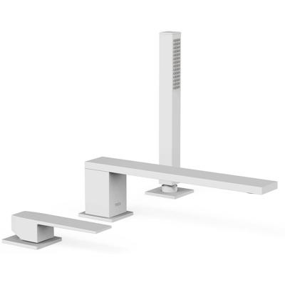 Badrand kraan Tres Slim | Inbouw | Mengkraan | 2-weg | vierkant | Wit mat