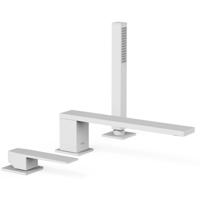 Badrand kraan Tres Slim | Inbouw | Mengkraan | 2-weg | vierkant | Wit mat