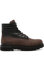 Moncler Peka leather ankle boots - Marron - thumbnail