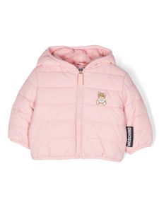 Moschino Kids veste matelassée Teddy Bear à capuche - Rose