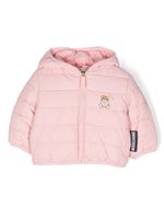 Moschino Kids veste matelassée Teddy Bear à capuche - Rose