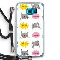 Meow: Samsung Galaxy S6 Transparant Hoesje met koord