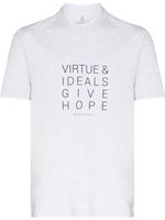 Brunello Cucinelli t-shirt à imprimé graphique - Gris