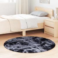 Hoogpolig vloerkleed NAVARRA 120x120 cm polyester donkergrijs