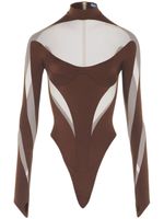 Mugler body à empiècements - Marron Mugler body à empiècements - Marron