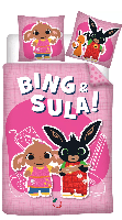 Bing en Sula peuterdekbedovertrek - 100 x 135 cm - Katoen - Roze