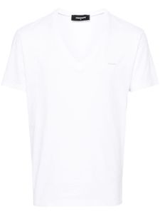 DSQUARED2 t-shirt en coton à plaque logo - Blanc