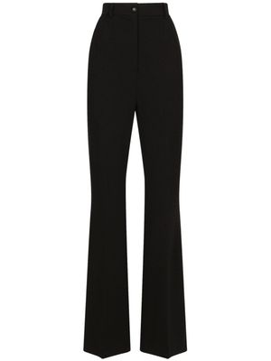 Dolce & Gabbana pantalon plissé à taille haute - Noir