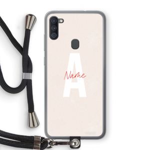 Strawberry Milkshake: Samsung Galaxy A11 Transparant Hoesje met koord