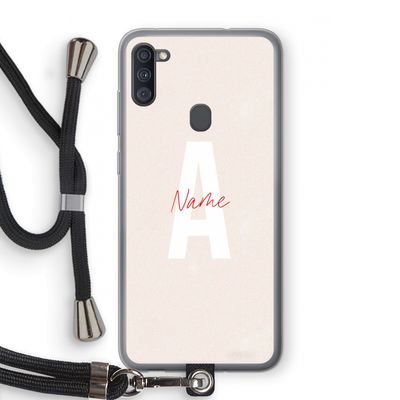 Strawberry Milkshake: Samsung Galaxy A11 Transparant Hoesje met koord