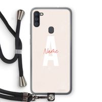 Strawberry Milkshake: Samsung Galaxy A11 Transparant Hoesje met koord Strawberry Milkshake: Samsung Galaxy A11 Transparant Hoesje met koord
