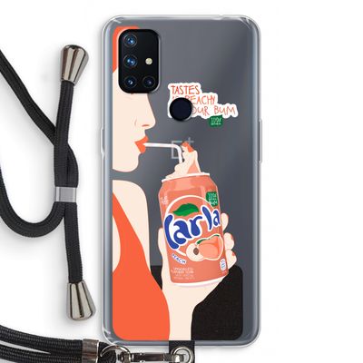 Peach please!: OnePlus Nord N10 5G Transparant Hoesje met koord