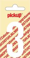 Plakcijfer Nobel Sticker witte cijfer 3 Pickup - Pickup