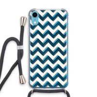 Onderbroken lijn: iPhone XR Transparant Hoesje met koord