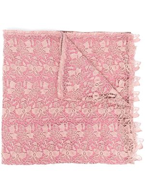 A.N.G.E.L.O. Vintage Cult écharpe à superposition en dentelle (années 1990) - Rose