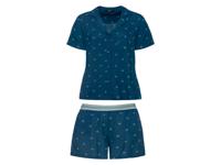 esmara Korte dames pyjama (XS (32/34), Donkerblauw) - thumbnail