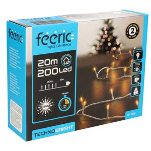 Kerstverlichting - warm wit - 20 meter - 200 led lampjes - transparant snoer