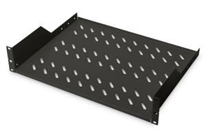 Digitus DN-19 TRAY-2-SW 19 inch Apparaatbodem voor patchkast 2 HE Vast inbouw Geschikt voor kastdiepte: vanaf 600 mm Zwart