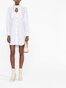 Vivienne Westwood robe-chemise à découpe - Blanc