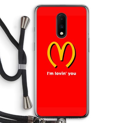 I'm lovin' you: OnePlus 7 Transparant Hoesje met koord