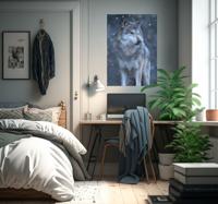 Wolf in de sneeuw poster