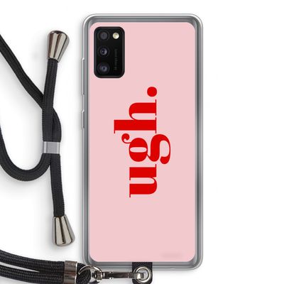 Ugh: Samsung Galaxy A41 Transparant Hoesje met koord