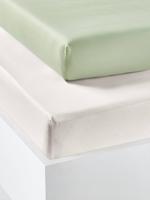 Set van 2 hoeslakens voor kinderen van gerecycled katoen saliegroen