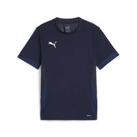 PUMA teamGOAL Voetbalshirt Kids Donkerblauw Wit - thumbnail