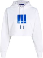 Karl Lagerfeld Jeans hoodie crop à logo imprimé - Blanc