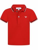 Emporio Armani Kids polo à logo imprimé - Rouge - thumbnail