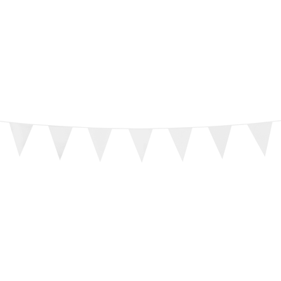 Witte Mini Vlaggenlijn - 3 Meter
