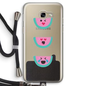 Smiley watermeloen: Samsung Galaxy A5 (2017) Transparant Hoesje met koord