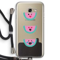 Smiley watermeloen: Samsung Galaxy A5 (2017) Transparant Hoesje met koord