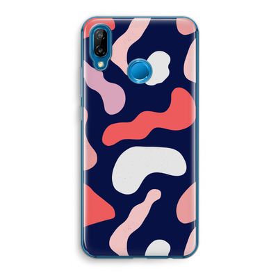 Memphis Shapes Pink: Huawei P20 Lite Transparant Hoesje