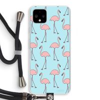 Anything Flamingoes: Pixel 4 XL Transparant Hoesje met koord