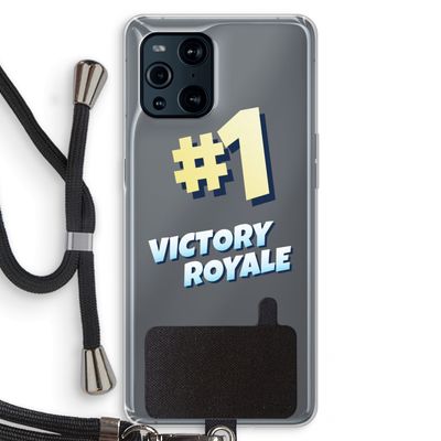 Victory Royale: Oppo Find X3 Transparant Hoesje met koord