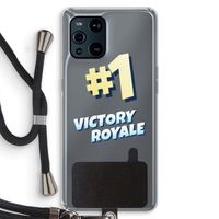 Victory Royale: Oppo Find X3 Transparant Hoesje met koord