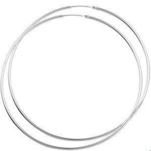 TFT Creolen Ronde Buis Zilver Gerhodineerd Glanzend 1.5 mm x 75 mm