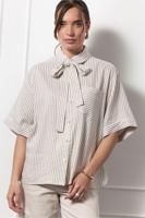 Studio Anneloes Carmen Stripe Blouse 12813 Blouse 2211 Latte/off White