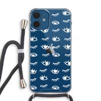 Eye pattern #3: iPhone 12 mini Transparant Hoesje met koord