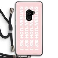 Hotline bling pink: Xiaomi Mi Mix 2 Transparant Hoesje met koord