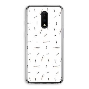 Hipster stripes: OnePlus 7 Transparant Hoesje