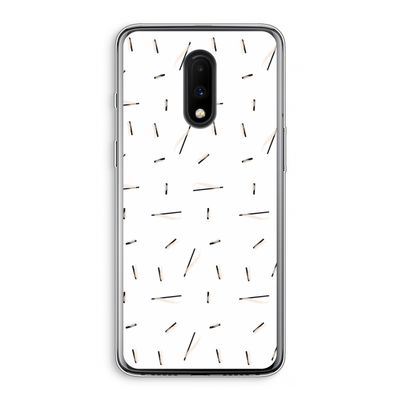 Hipster stripes: OnePlus 7 Transparant Hoesje