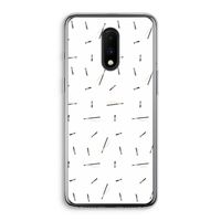 Hipster stripes: OnePlus 7 Transparant Hoesje