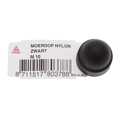 Moerdop m8 nylon zwart - Deltafix