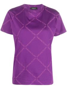 Fabiana Filippi t-shirt en coton à logo imprimé - Violet