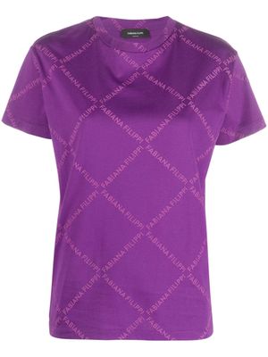 Fabiana Filippi t-shirt en coton à logo imprimé - Violet