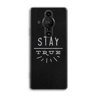 Stay true: Sony Xperia Pro-I Transparant Hoesje