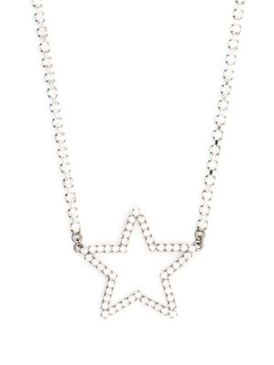 Alessandra Rich collier à cristaux et pendentif étoile - Argent