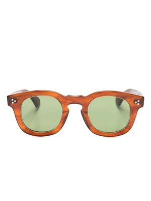 Lesca lunettes de soleil Card à monture ronde - Marron